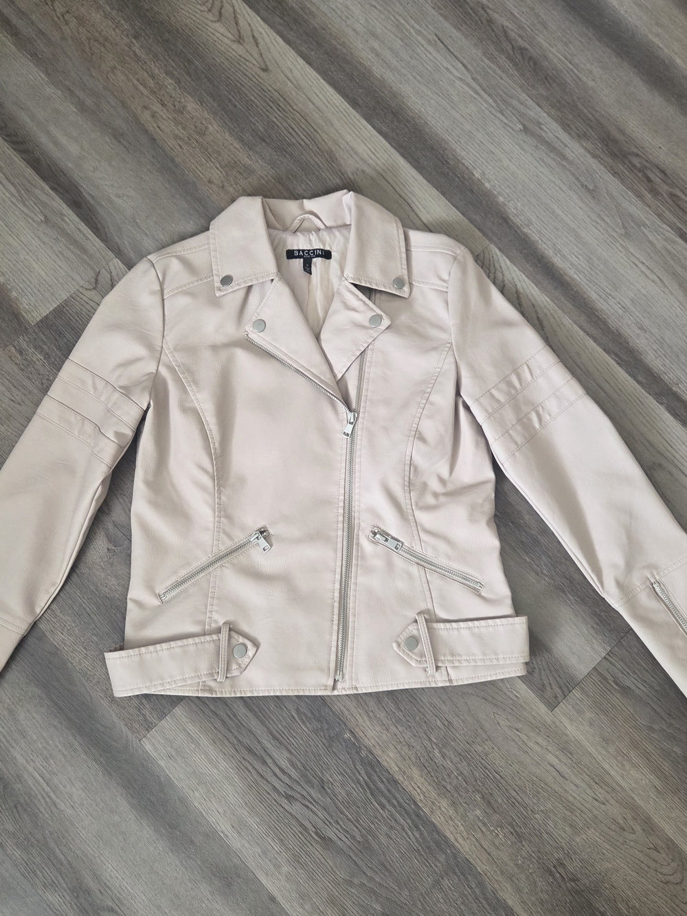 Baccini Neutral Moto-Style Jacket Sz S